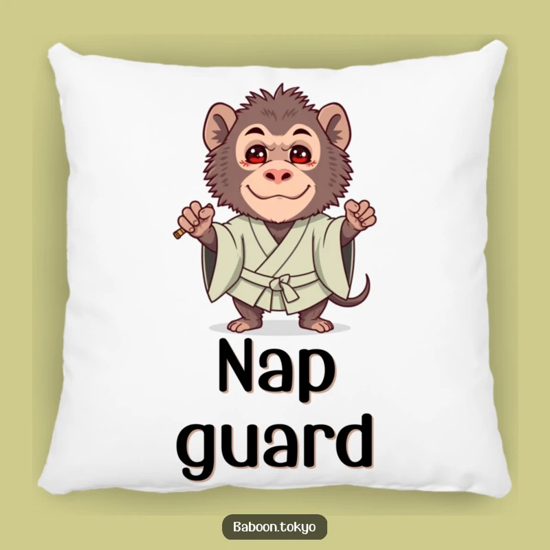 Funny Brave Baboon Kimono Pillow - Comfy & Cute Protector Baboon Accent