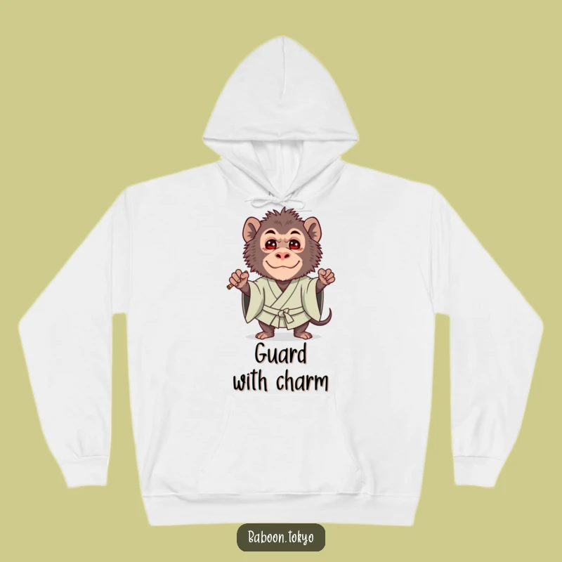 Funny Brave Baboon Kimono Hoodie - Cozy & Cute Protector Baboon Apparel