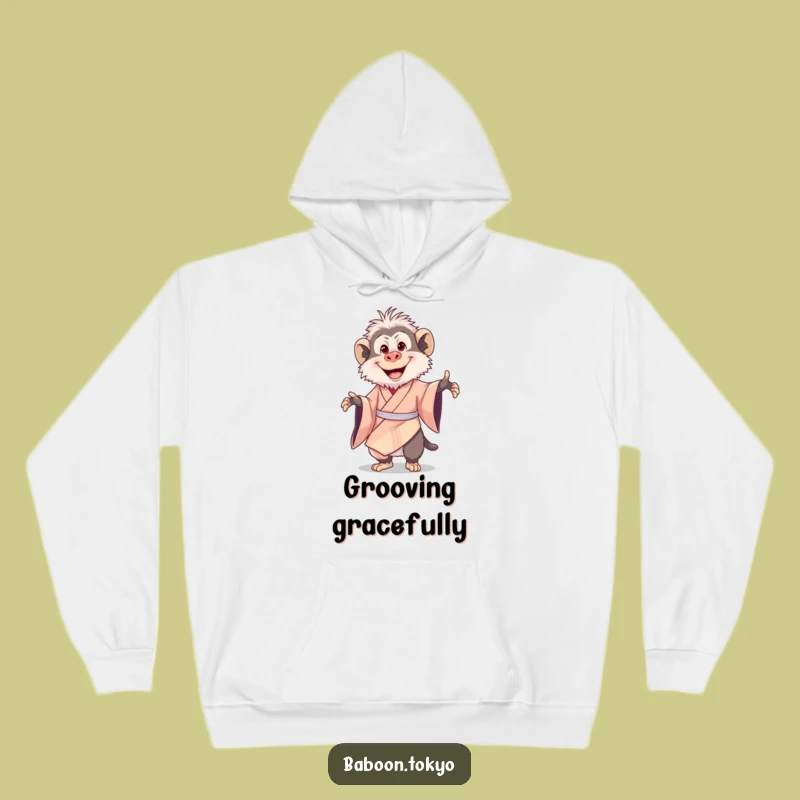 Funny Delighted Baboon Kimono Hoodie - Cozy & Cheerful Baboon Apparel Gift