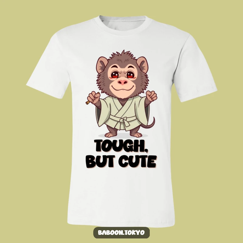 Funny Brave Baboon Kimono Tee - Cute & Bold Guard Baboon T-Shirt Gift